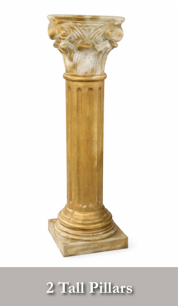 2 tall pillars rental